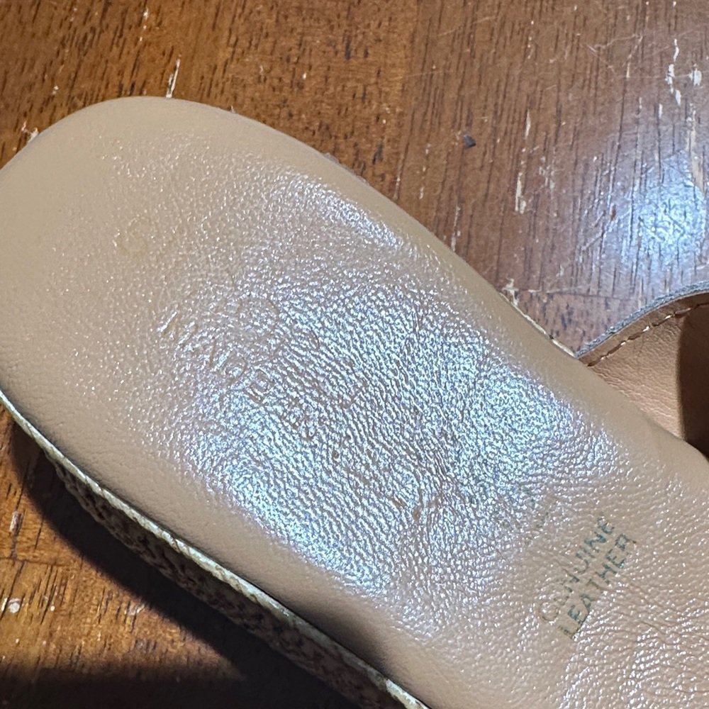 Ladies suede Tan platform Espadrille Slides, barely worn - Picture 5 of 5